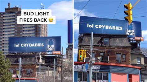 Bud Light Billboards Reading ‘LOL Crybabies’ Are。